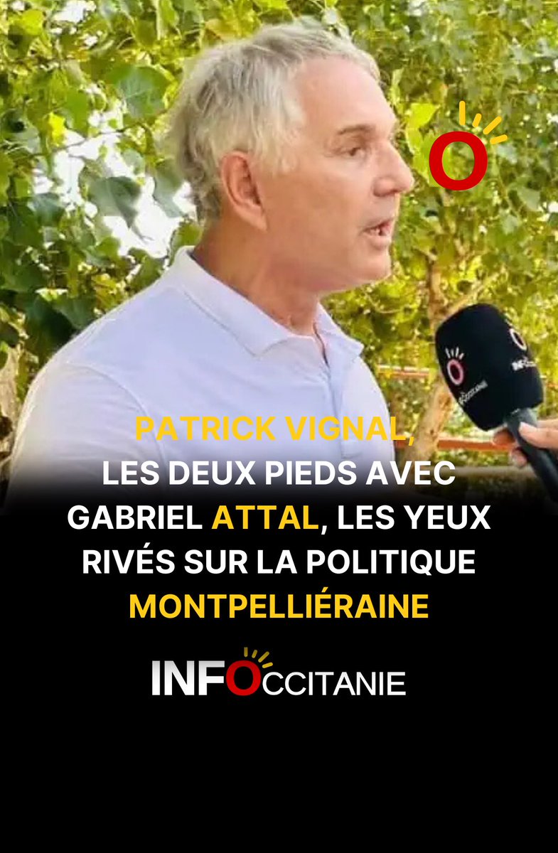 infoccitanie's tweet image. Patrick #Vignal, les deux pieds avec Gabriel #Attal, les yeux rivés sur la politique montpelliéraine ▶️ infoccitanie.fr/patrick-vignal… @PatrickVignal