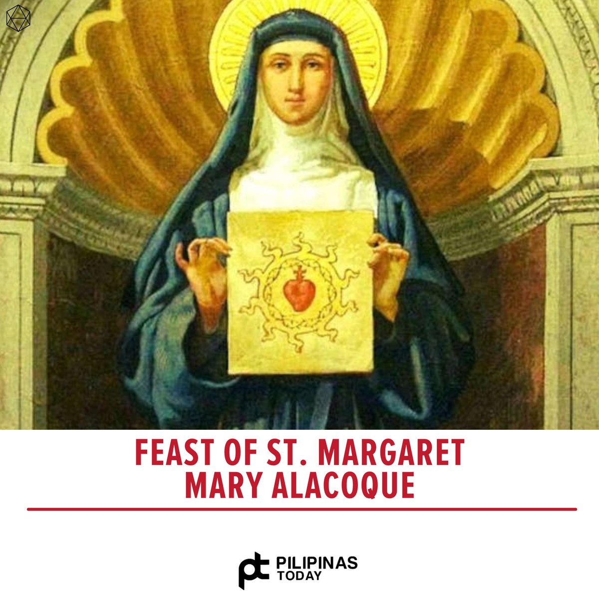 PilipinasToday_'s tweet image. Today we honor St. Margaret Mary Alacoque — a heart chosen to reveal the Heart of Christ. 💖

#PilipinasToday
#SaintMargaretMaryAlacoque
#CatholicFeast