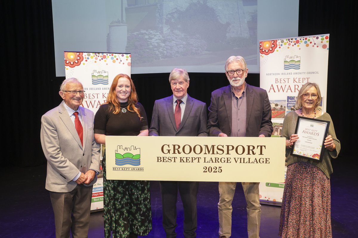 Well done to Groomsport <a href="/ANDborough/">ArdsandNorthDown</a> on taking the 'Best Kept Large Village' category at the 2025 Best Kept Awards ceremony.  A first time win for Groomsport.!!  Well done to everyone involved.