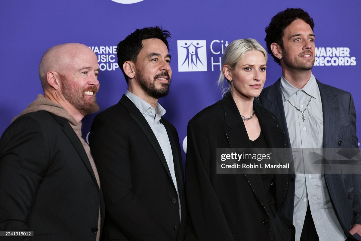 BroodingAnanas's tweet image. Linkin Park STUN on the new photos from City Of Hope’s 2025 Spirit Of Life Gala last night in West Hollywood‼️❤️