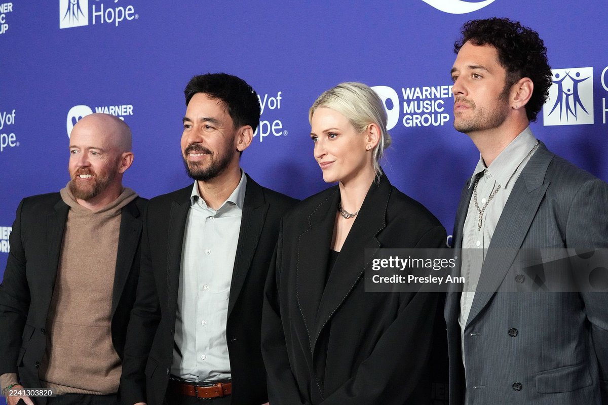 BroodingAnanas's tweet image. Linkin Park STUN on the new photos from City Of Hope’s 2025 Spirit Of Life Gala last night in West Hollywood‼️❤️