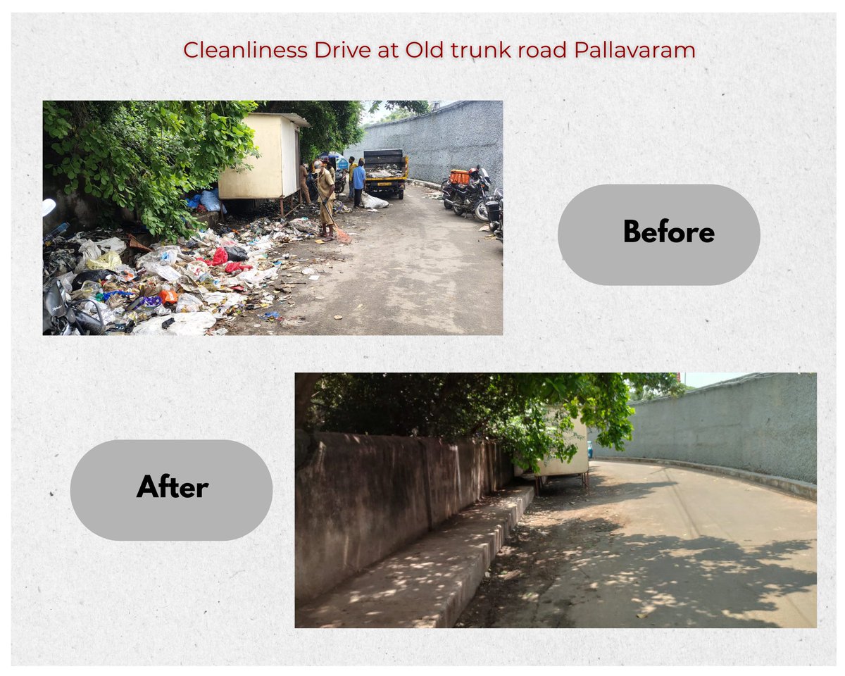 On 16-10-2025, A Cleanliness Drive at Cleanliness Drive at Old trunk road Pallavaram was done by Sanitation Staff in observance of SHS 2025.
<a href="/RakshaSampada/">DGDE</a>

<a href="/pddesc/">pddesc</a>

#SHS2025 #SwachhataHiSeva2025 #SwachhBharatt #swachhbharatmission #Swachhotsav