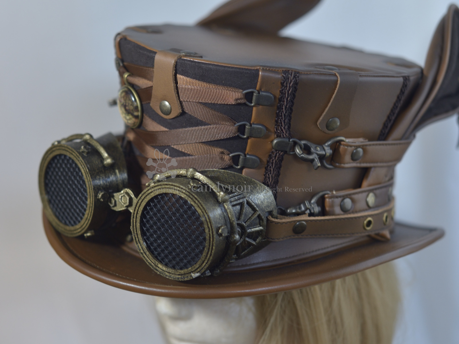 candynoir うさ耳 コルセットハット 黒 キャンディノアール candy noir