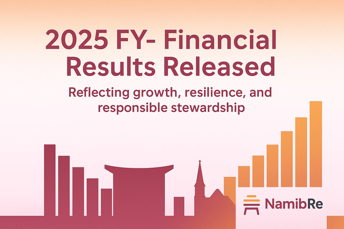 On behalf of our Shareholder, Board of Directors and Staff, the MD, Patty Karuaihe-Martin is pleased to announce the publication of NamibRe’s Audited Financial Statements for the year ended 31 March 2025.
We are proud to report positive financial results. 
namibre.com/financial-stat…