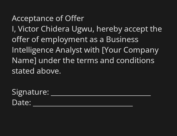 _VictorUgwu's tweet photo. Guys, It has happened 

Congratulations 🎉 to me for bagging this job>>>>>>>>$80,000.

PS: I'm practicing and tweeting this into existence. I'm coming back to this tweet in the future. 

#BusinessIntelligence #PowerBI #Excel #Datavisualization https://t.co/abGMlt7M12