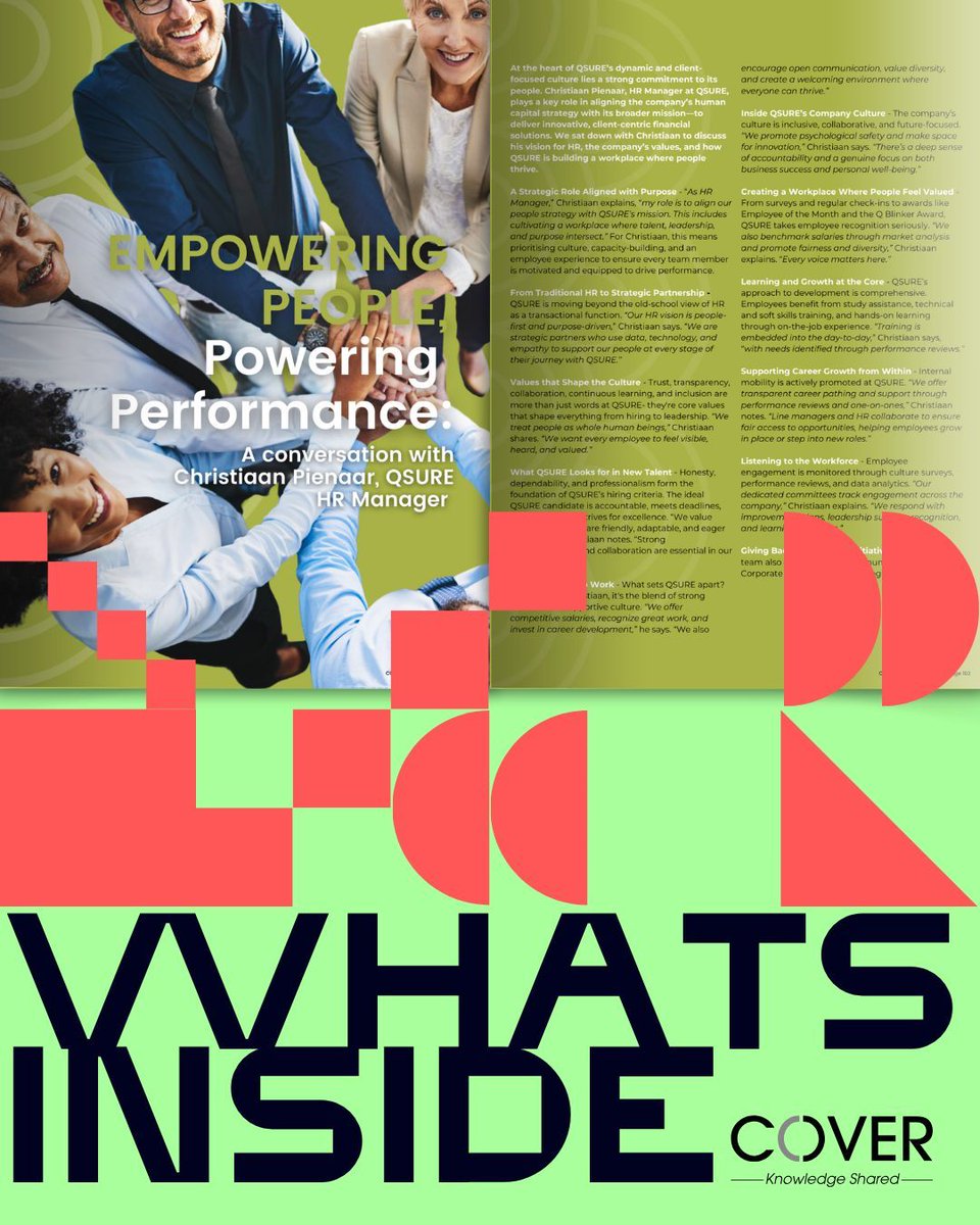 “We promote psychological safety and make space for innovation. There’s a deep sense of accountability and a genuine focus on both business success and personal well-being.“ - Christiaan Pienaar, HR Manager, QSURE 

🤖 Read the full article here: buff.ly/tvZmdjj