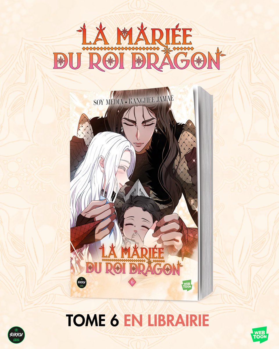 kazoku_sikku's tweet photo. JOUR DE SORTIE 📚 Le dernier tome de la saga @webtoonfrance « La Mariée du Roi Dragon » est à découvrir en librairie dès aujourd’hui ! 🤩💍❤️🔥
#WEBTOON #webtoonfrance #editionsmichellafon #michellafon #kazokusikku #lamarieeduroidragon https://t.co/waVvHIZDaE