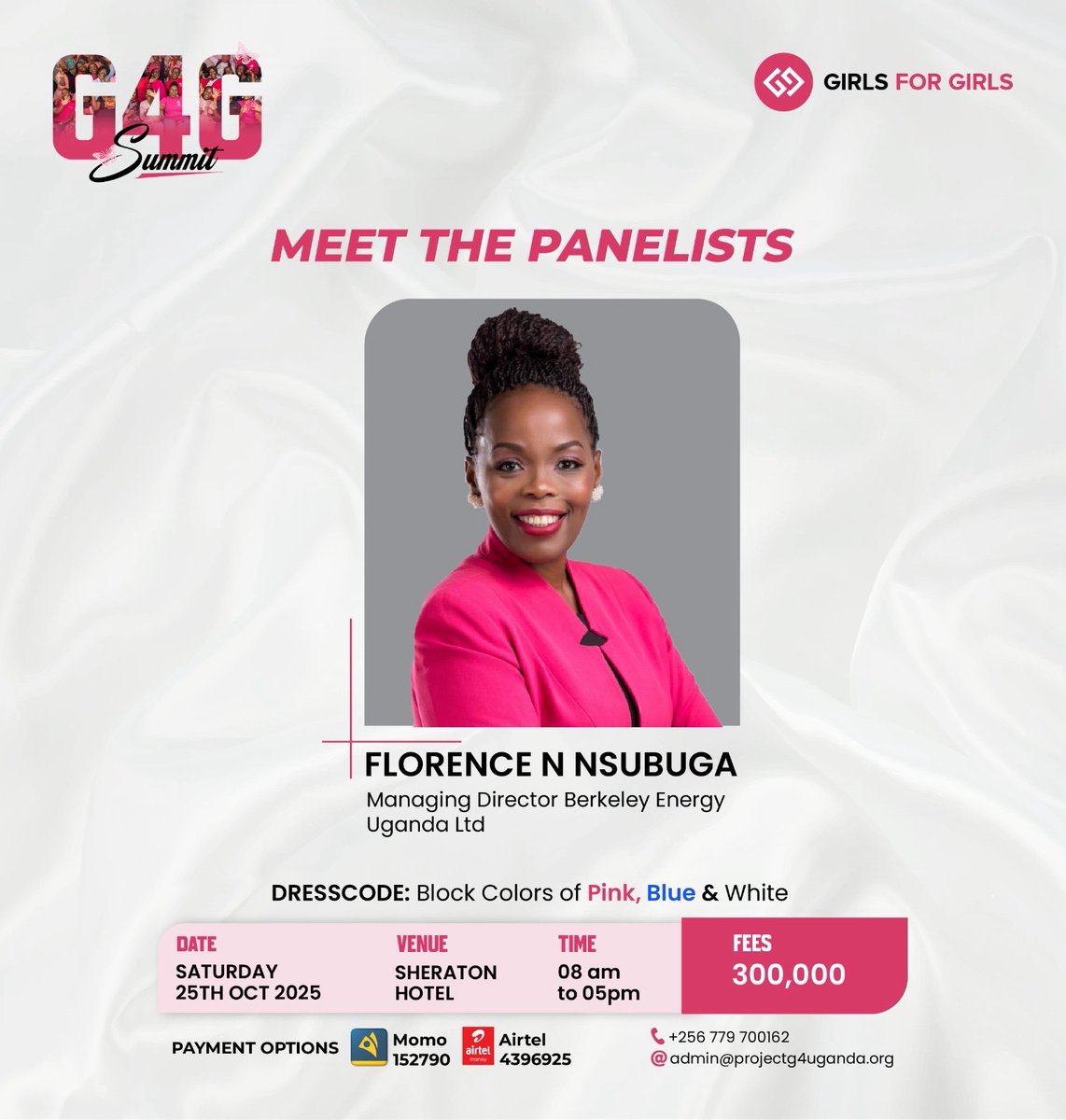 G4GUganda's tweet image. Meet Florence Nsubuga, one of our distinguished panelists for the #G4GSummit2025 

Join us on 25th October 2025 as she shares insights on how women can build alliances that can drive impact.

#Embracingchange #Leadingwithcourage