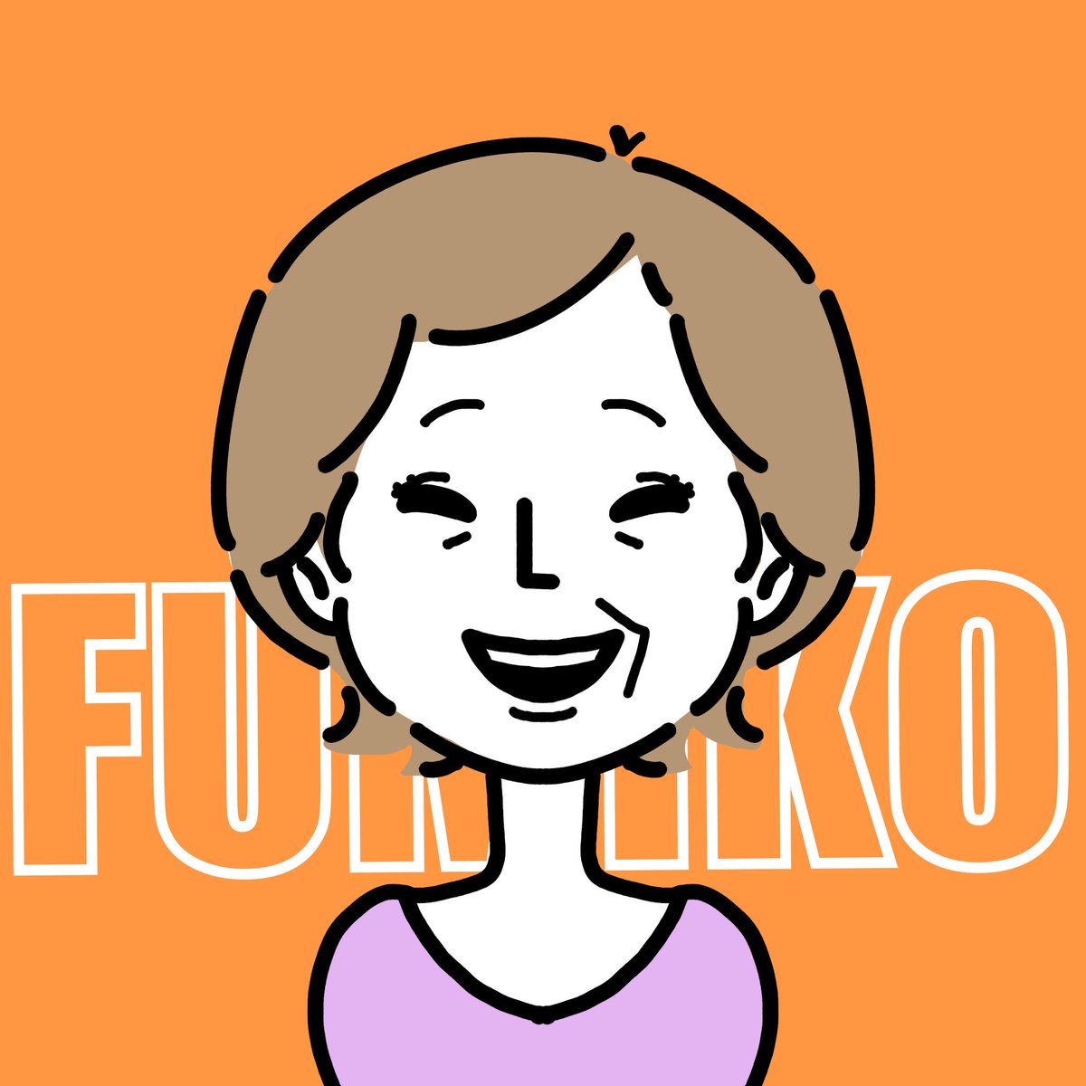 デフォルメした両親のイラスト。
LINEアイコンにしてくれた！