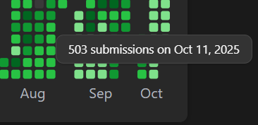 debugingwithsim's tweet image. No way this is possible!
503 submissions in 1 day?