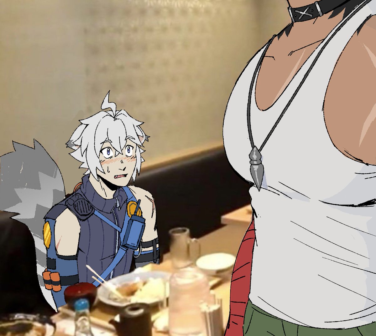tf is seth staring at? eat your damn food!!