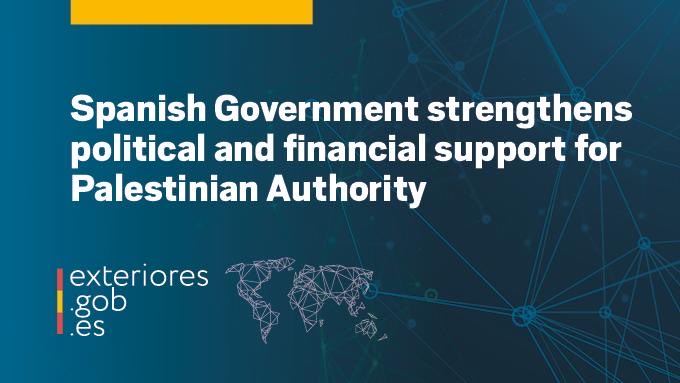 The Spanish Government strengthens its political and financial support for the Palestinian Authority with a contribution of two million euros.

🔗
exteriores.gob.es/en/Comunicacio…