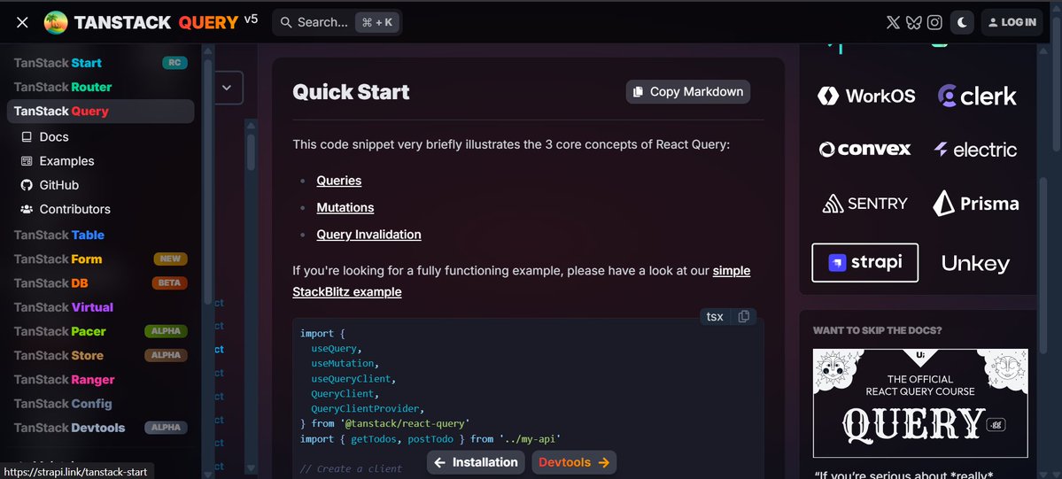 Took an unplanned 8-day break because of fever and hospital visits 😷 but I’m finally back, Starting TanStack Query today and aiming to finish it by tonight.