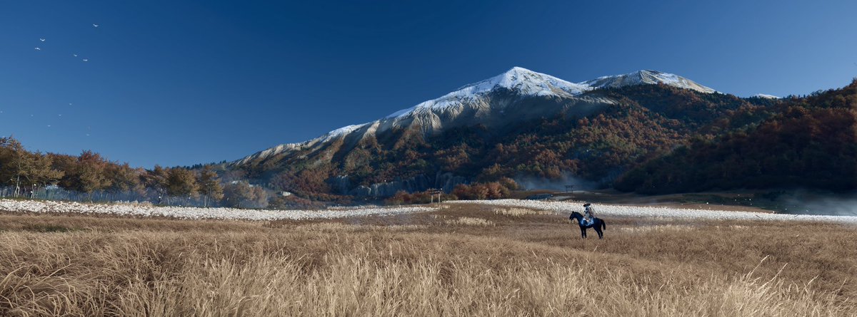 التقاطة بانورامية لبراري Ghost of Yotei