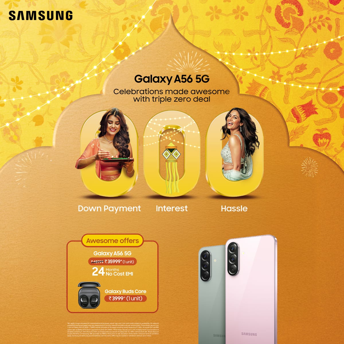 Got it with the Triple Zero Offer and zero interest! Can’t wait to try Gemini Live on this beauty. #GalaxyA56inTripleZero #AwesomeIntelligence #LoveforGalaxyA