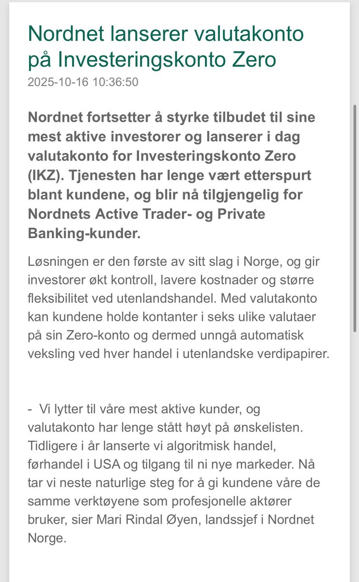 Da var det endelig på plass hos <a href="/NordnetNO/">Nordnet Norge</a> 🌟