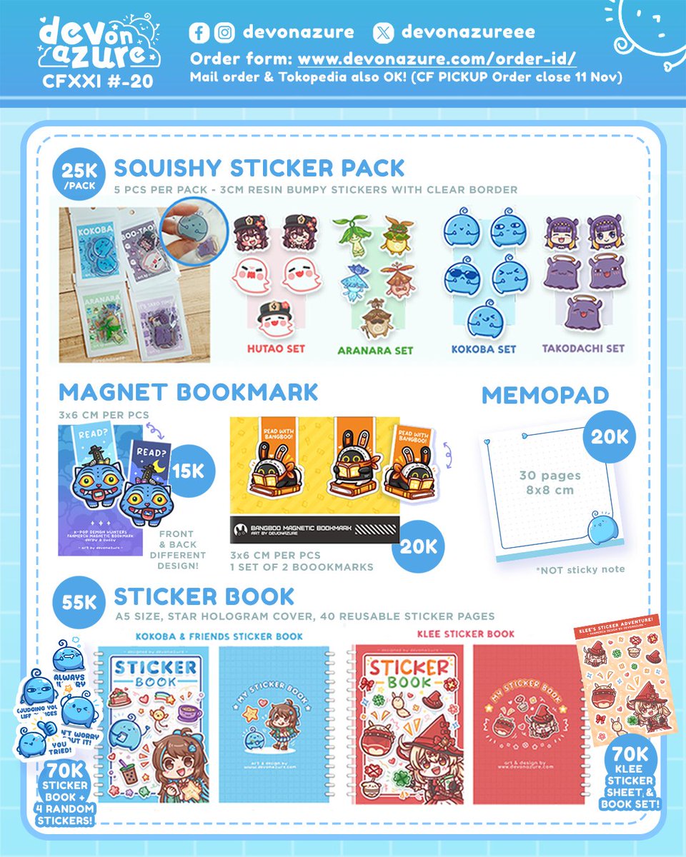 devonazureee's tweet photo. 🎉Devonazure's Comifuro CFXXI catalog!🎉
RTs &amp; likes appreciated! Hope to see you there!

- Booth C-20 Sat &amp; Sun 15-16 Nov
- Pickup booking close 11 Nov
- Tokopedia &amp; mail order OK!

⬇️More catalogs &amp; order links in thread reply! 
#comifuro21 #CFXXI #cf21 https://t.co/WdVEdWC9z4