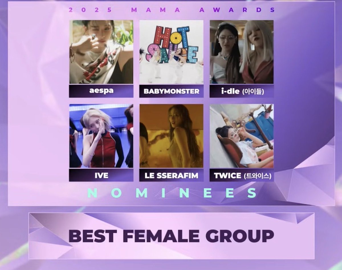 “เบม่อนเป็น กก วงเดียวในเจน 5 ที่ได้เข้าชิง BEST FEMALE GROUP”

ความภูมิใจของมอนสตี้จริงๆลูก ไม่เคยทำให้แม่อายใครเวอร์ เบอ 1 เจน 5 ของจริงงง 🥱
#BABYMONSTER #베이비몬스터
