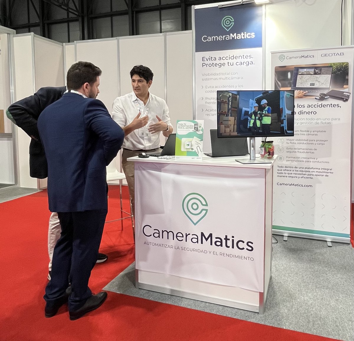 CameraMatics's tweet image. Day 1 at @LogisticsSpain didn’t disappoint! Great chats with fleet pros about #driversafety, rising costs &amp;amp; how AI-powered cameras + telematics tackle these challenges.  
Stop by #stand10K22 at @IFEMA or book a demo 👉 cameramatics.com/trade-shows-sc… 
#LogisticsandAutomation #FleetSafety