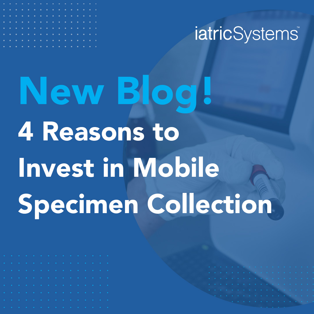 IatricSystems's tweet photo. Considering implementing a barcode specimen collection solution?

Check out our latest blog 4 Reasons to Invest in Mobile Specimen Collection to see why every hospital, big and small, should use this technology! 

Read here: https://t.co/OU3ytl0cha

#Specimencollection https://t.co/qmWbLYnXNS