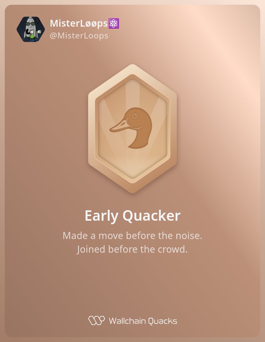 It's been a month that I embarked on this thanks to <a href="/martinezzart/">martinezz</a>, I've gotten a few $QUACKS since then just for doing what I was already doing and now they're announcing their GENESIS NFT.

Question is: Will small quackers be eligible?

If you want to join: