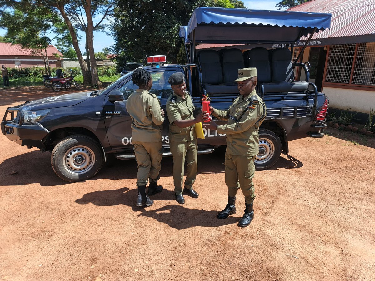 OkemaPatrickJim's tweet photo. The RPC-North Kyoga has received a brand new Patrol Car UP 03341 for Ogur CPS (Lira District), this will improve on quick responses while managing crime in the area. 
Bravo to the top leadership of UPF. https://t.co/cfJIBORSDk