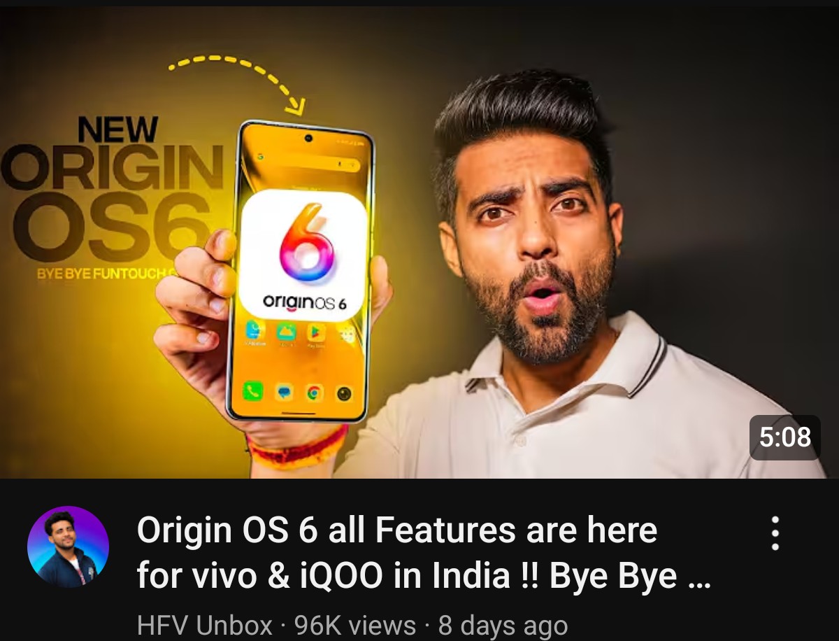 YourbroRishabh's tweet image. Origin OS 6 is probably the most highlighted Android software of this month.
However, they deserve it, the improvements are major over Funtouch OS and not just a name change as a few guys mentioned.