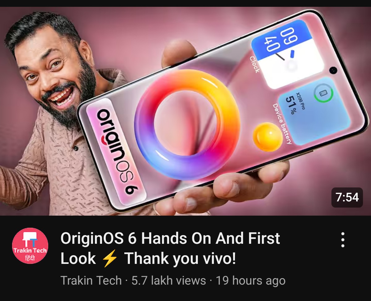 YourbroRishabh's tweet image. Origin OS 6 is probably the most highlighted Android software of this month.
However, they deserve it, the improvements are major over Funtouch OS and not just a name change as a few guys mentioned.