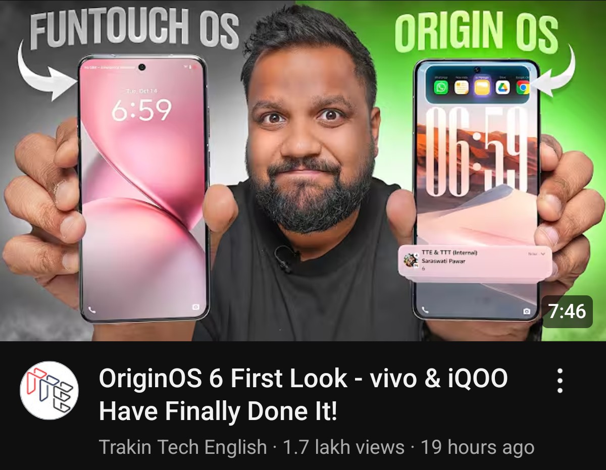YourbroRishabh's tweet image. Origin OS 6 is probably the most highlighted Android software of this month.
However, they deserve it, the improvements are major over Funtouch OS and not just a name change as a few guys mentioned.