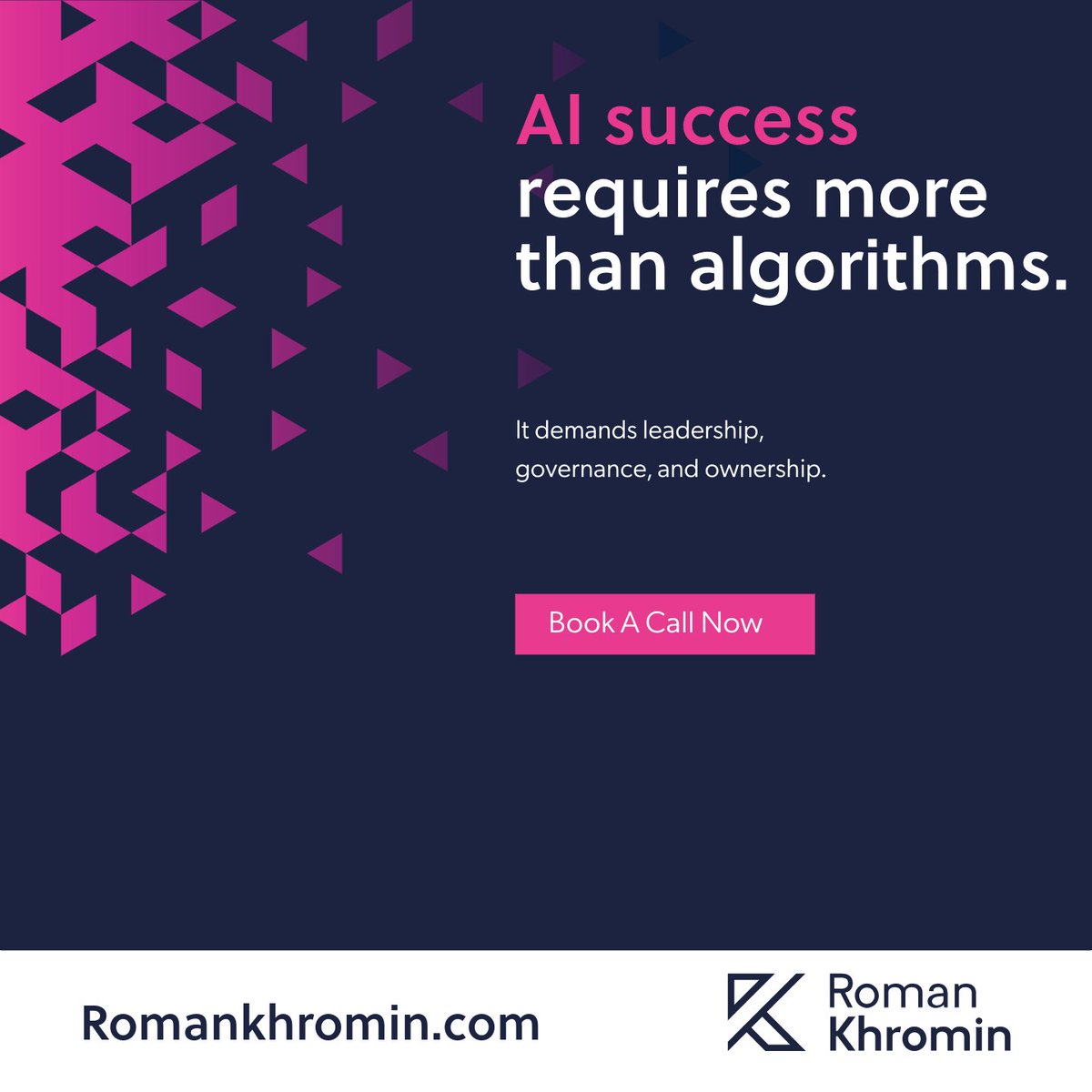 romankhromin's tweet image. AI success requires more than algorithms—it demands leadership, governance, and ownership. 

🧠 Scale value by closing the execution gap.

Learn more: romankhromin.com

#AIExecution #AIScale #CxOEnablement #TransformationSupport #LeadershipAlignment