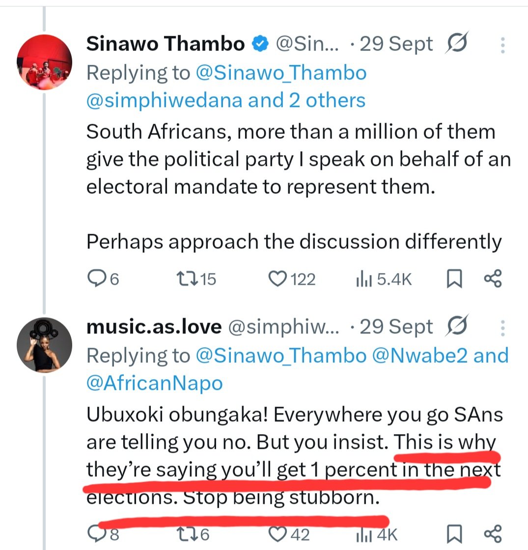 SOMAGWAZROV🇷🇺🇿🇼🇬🇭🇱🇸🇳🇬🇸🇿🇰🇪🇨🇩🇦🇴 (@somagwaza3) on Twitter photo Hi <a href="/simphiwedana/">music.as.love</a> and <a href="/BraAubrey/">Aubrey Masango</a>. Do you still believe that the immigration crisis will be the central deciding issue for the next LCE? And that EFF will get less than 1%?🥰🥰. Hi <a href="/simphiwedana/">music.as.love</a> and <a href="/BraAubrey/">Aubrey Masango</a>. Do you still believe that the immigration crisis will be the central deciding issue for the next LCE? And that EFF will get less than 1%?🥰🥰.