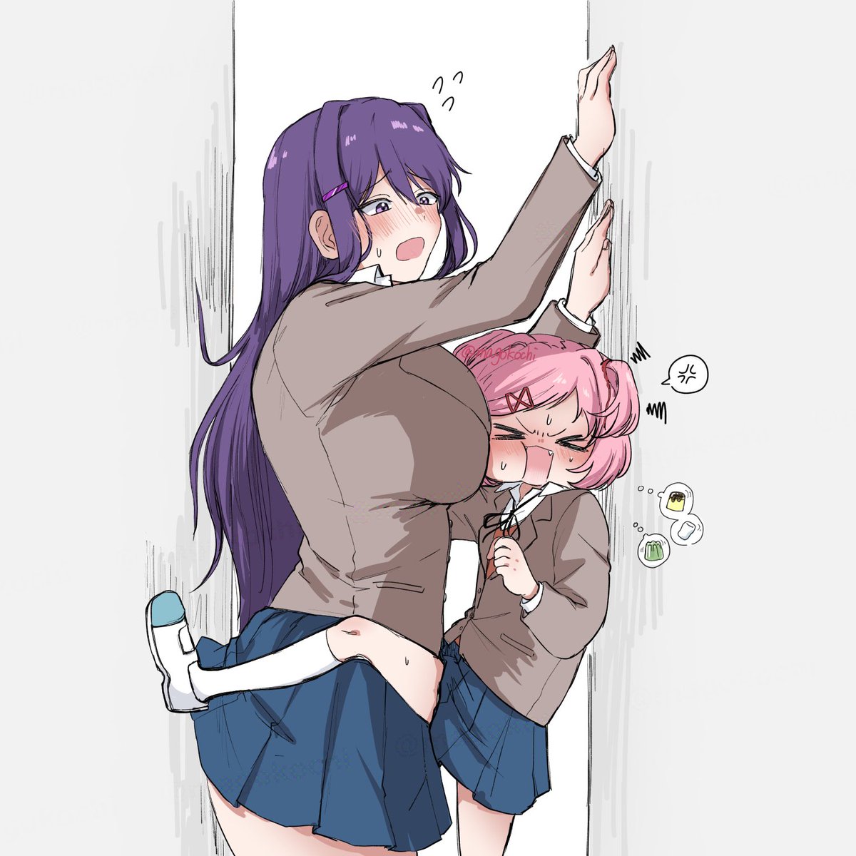 狭い通路に詰まっちゃったユリナツらくがき
ナツキ小さく描きすぎた…