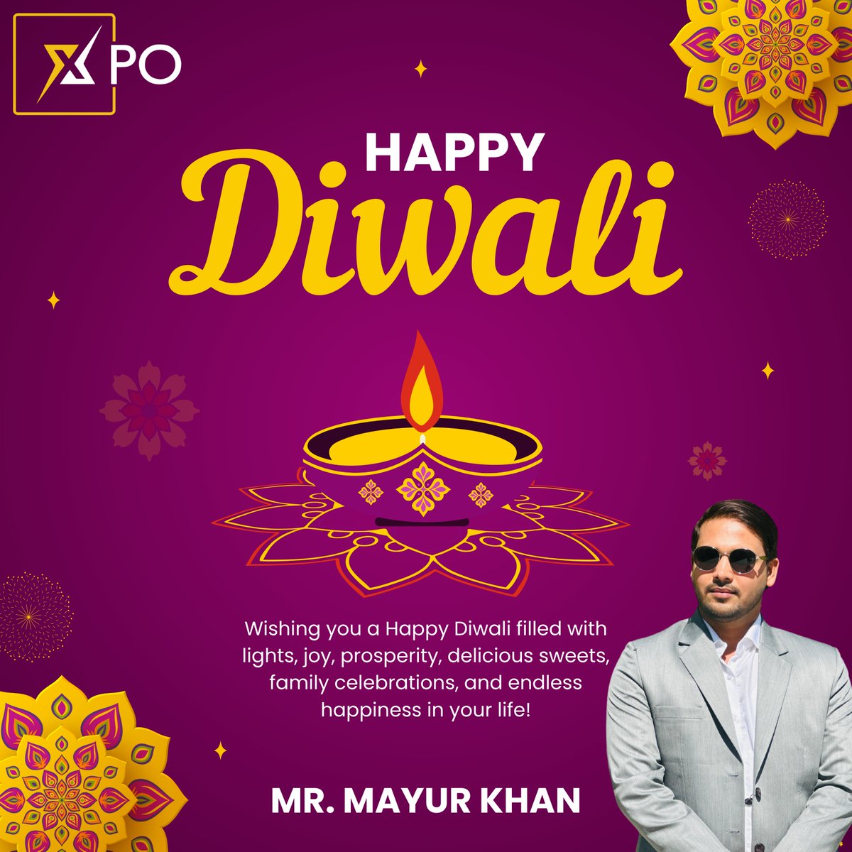 MayurKhan8600's tweet photo. 🪔 Wishing you a bright, joyful &amp; prosperous Diwali filled with happiness and success! ✨🌟
:
#happydiwali2025 #FestivalOfLights2025 #diwalicelebration #ProsperityAndHappiness #mayurkhan #positivevibes #xpofamily #ilovexpo https://t.co/ARMKt3jqKZ