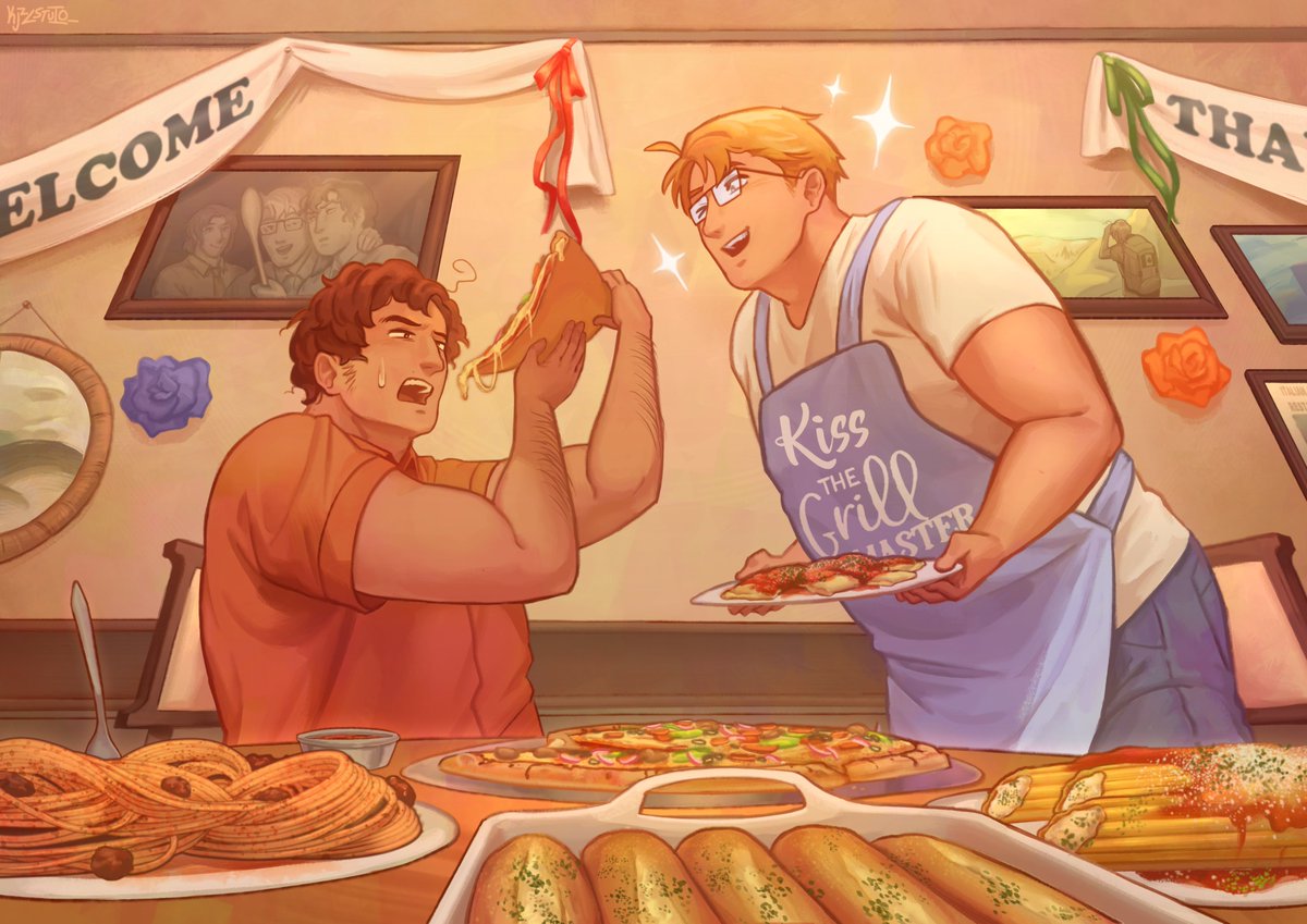 crudfell's tweet photo. HAPPY INTERNATIONAL FOOD DAY
THE HETALIA FOOD ZINE IS HEREEEE

🍔🍅 My Romerica piece ehhe ^^ https://t.co/NSEGku5irb