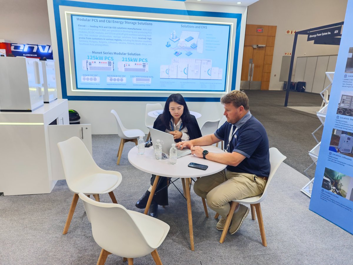 ElecodElectric's tweet image. Welcome to our booth at #SolarStorageLive Cape Town 2025! ☀️⚡️
We&apos;re excited to connect, innovate, and power the future—together.

#RenewableEnergy #CapeTown #SolarPower #Exhibition