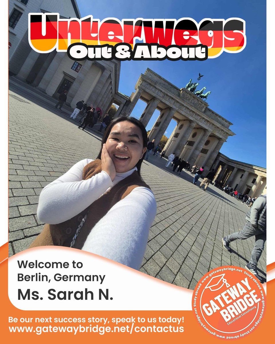 Sarah’s story is proof that with the right preparation, guidance, and a bit of courage, plans on paper can turn into real places on the map. And if you’ve been quietly planning your own move abroad — let's talk.

gatewaybridge.net/contactus

#StudyinGermany #Arrival #studyabroad