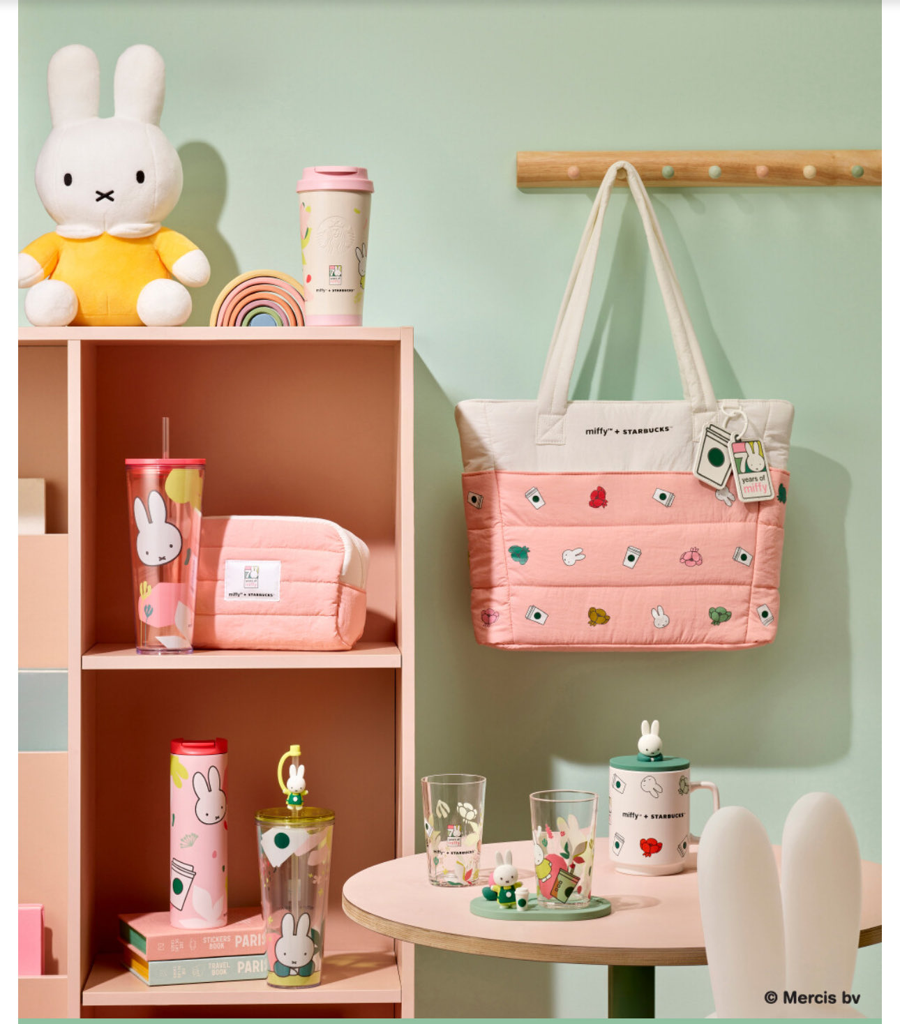 韓国限定 70周年 miffy + Starbucks トートバッグ ☆単品購入不可