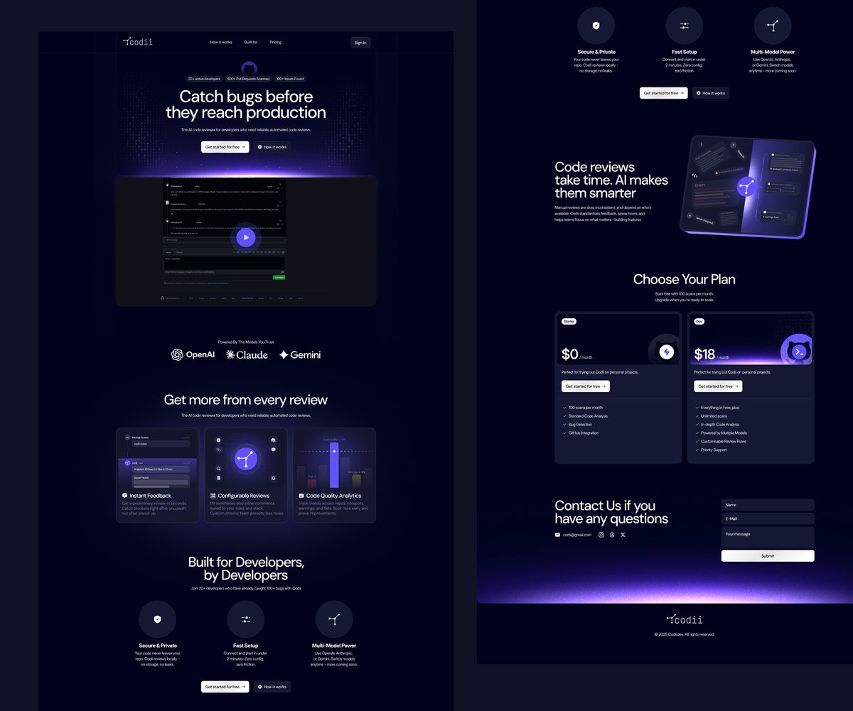 grigoryzero's tweet image. Just delivered a landing page design for @cepstrum9 he’s building an AI tool that helps developers code faster. The product’s genuinely solid, and I’m glad I could contribute to something that’ll keep growing.
If you’re a developer, check it out, the creator’s awesome🔥