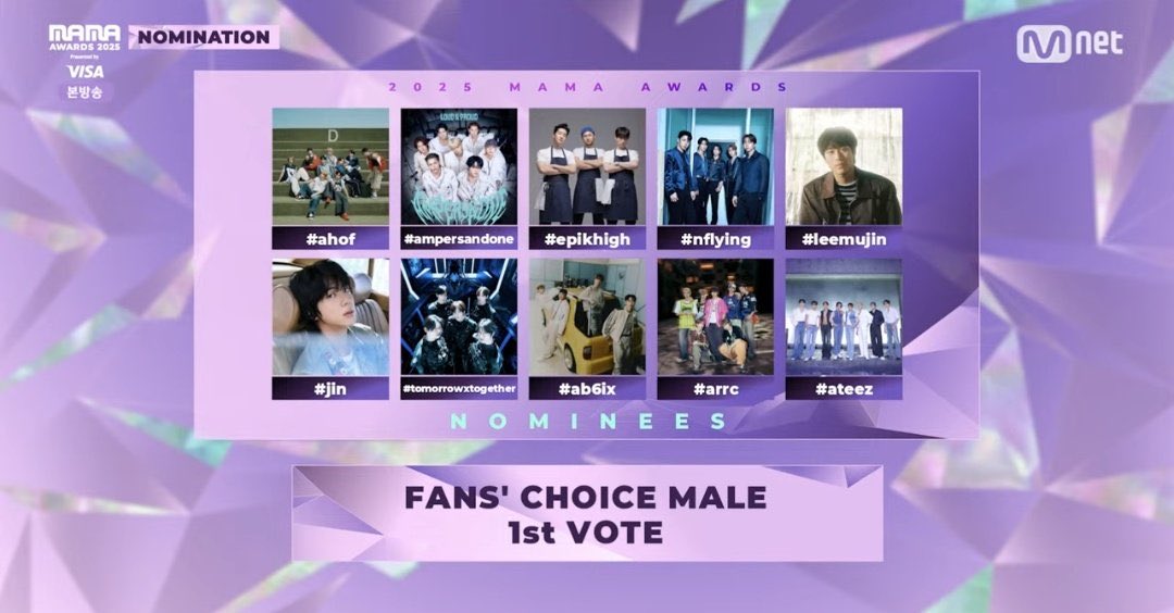 AHOF_ North America (@ahof_na) on Twitter photo ๐ฅ BIG NEWS, FOHA! ๐ฅ
AHOF is officially nominated for not just one, but TWO categories at this yearโs MAMA Awards FANSโ CHOICE MALE  and BEST NEW ARTIST (Rookie of the Year)! 
๐ณ๏ธFor the FANS CHOICE, the poll opens  at 6PM KST. Please be guided. 
Letโs give our best and make ๐ฅ BIG NEWS, FOHA! ๐ฅ
AHOF is officially nominated for not just one, but TWO categories at this yearโs MAMA Awards FANSโ CHOICE MALE  and BEST NEW ARTIST (Rookie of the Year)! 
๐ณ๏ธFor the FANS CHOICE, the poll opens  at 6PM KST. Please be guided. 
Letโs give our best and make