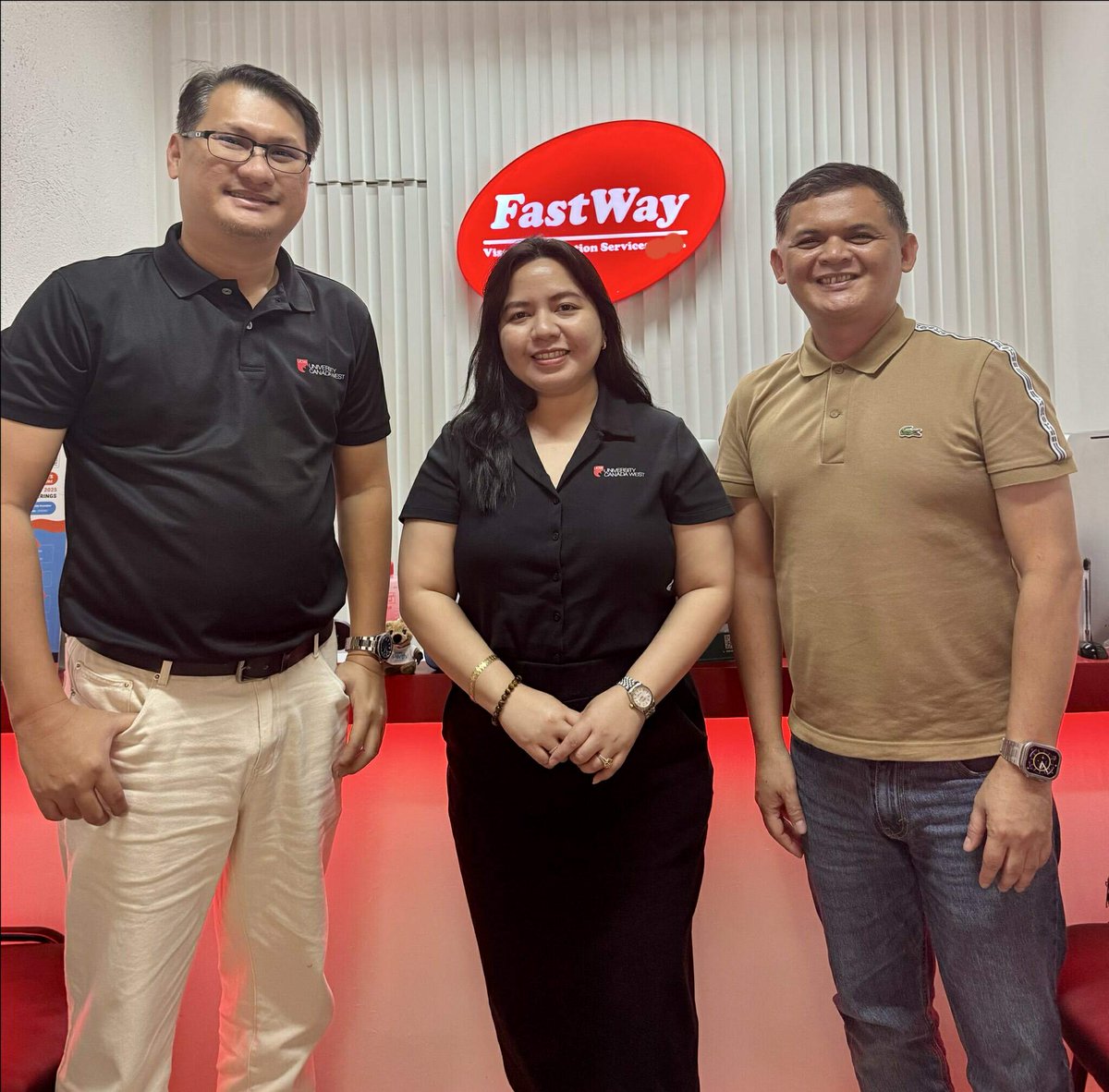 FastWayVisaPH's tweet photo. We had a great meeting with Mr. Alex and Ms. Krystel from University Canada West! 

Thank you for sharing exciting updates and opportunities for our future students.

Interested in studying MBA or business programs in Canada? Message us today to learn more! 

#StudyInCanada #UCW #educationabroad #FreeConsultation #Cebu #Manila