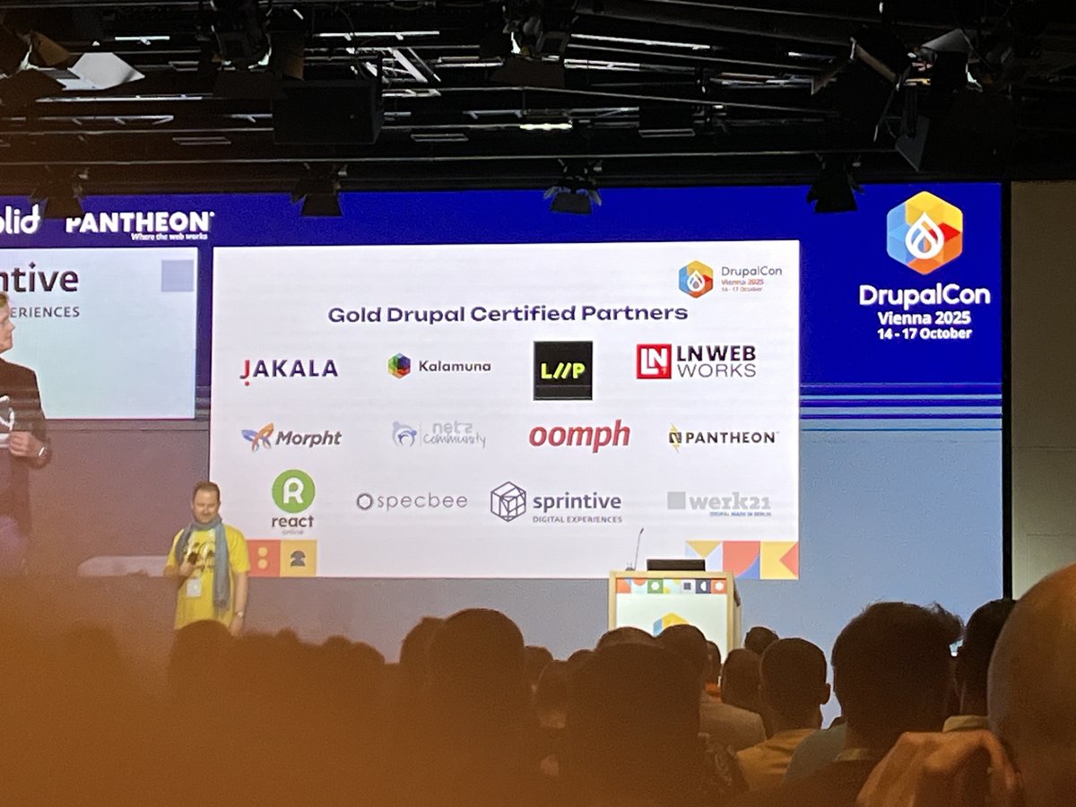 sprintive's tweet image. Exciting conversations at #DrupalConVienna 2025 with Tim Doyle, CEO of the @drupalassoc  — exploring the future of Drupal in Arabic and its growing impact across the Middle East.. Big things ahead!
Catch up with @maliabdulqder  at #DrupalCon and be part of the movement!
