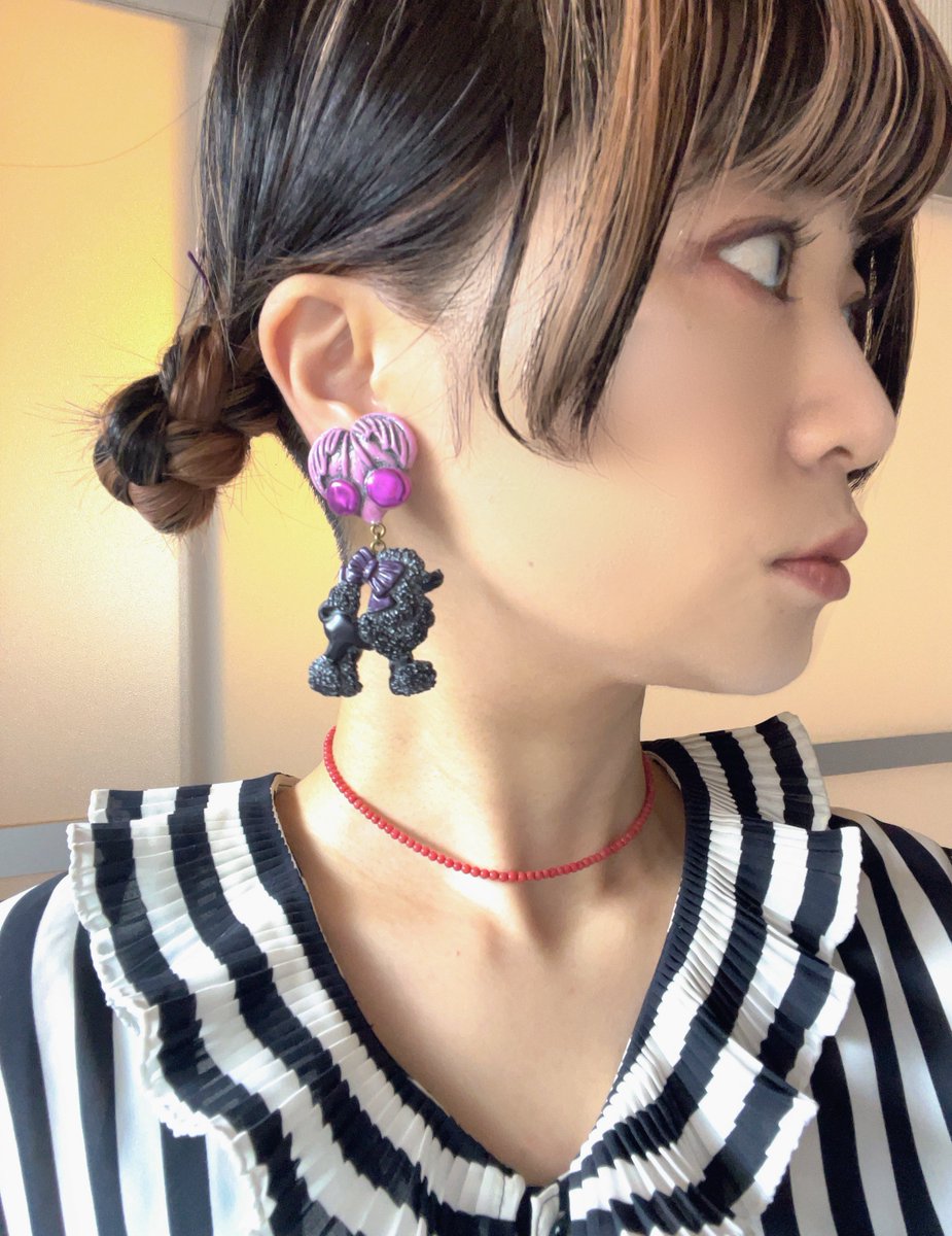 福岡POPUP inモア
コラボ耳飾り🐩🎀🍒

モアさんオリジナルキモノのレトロなプードルとチェリーをモチーフにした、ポップで可愛い耳飾りができました🎪

カラバリもたくさん作る予定です💚💜❤️💛🩵お楽しみに♬