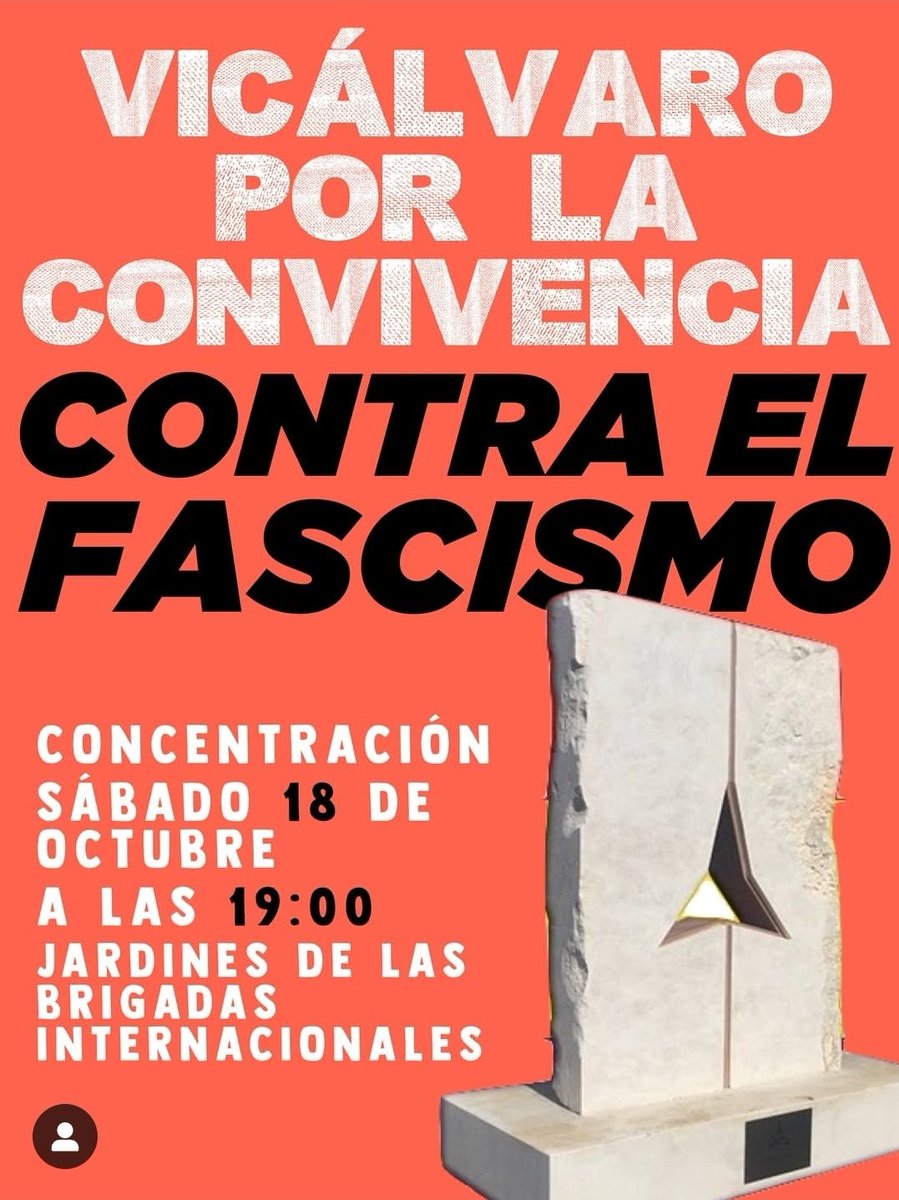 La Coordi estará junto a <a href="/ResistiremosVKL/">#ResistiremosVicálvaro🇵🇸</a> el sábado 

Ni un paso atrás ante el fascismo