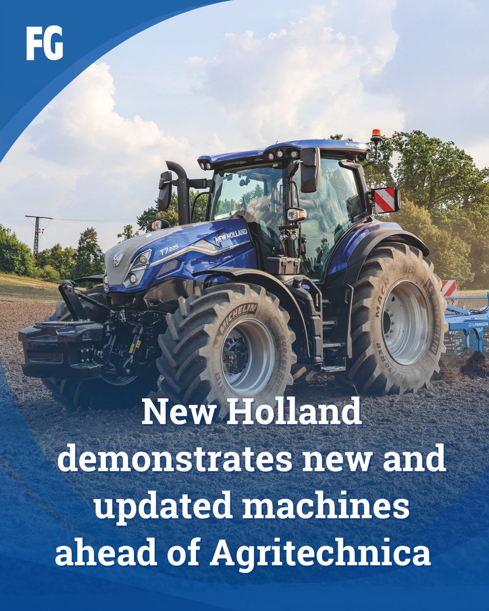 FarmersGuide's tweet image. 🚜 #NewHolland demonstrated new and updated machines on a farm in north Germany ahead of their public launch at Agritechnica this November. 

Discover more and read the full report from David Williams 👉 farmersguide.co.uk/machinery/trac…

#farmersguide #machinery #tractors #launch