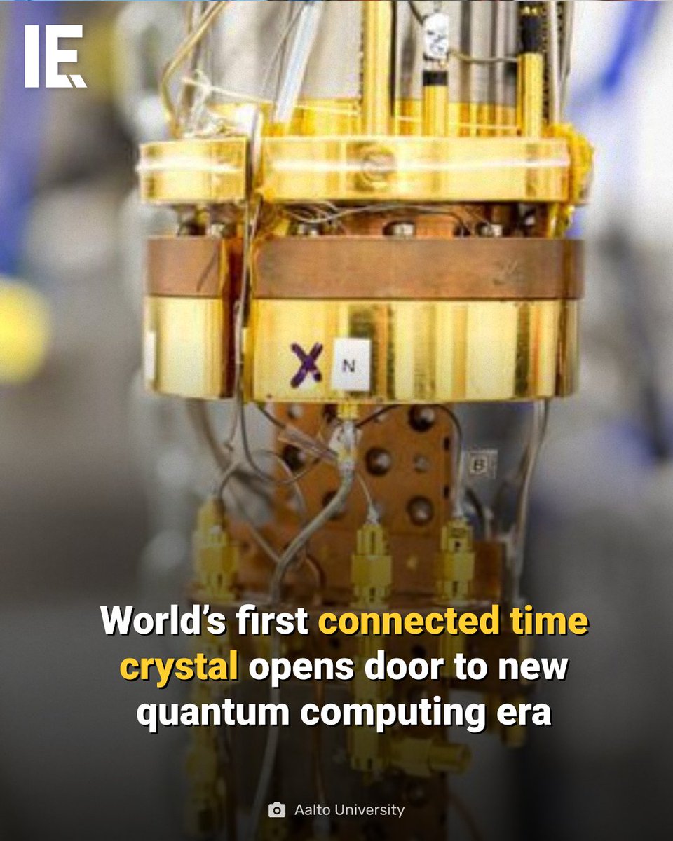 IntEngineering's tweet image. Scientists have connected a time crystal, a form of matter that moves forever without energy, to an external system for the first time. bit.ly/47bL1La