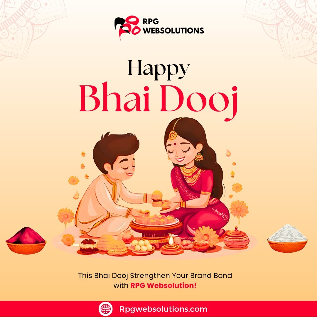 RPGWebSolution's tweet image. ✨ Happy Bhai Dooj! ✨
This Bhai Dooj, strengthen your brand bond with RPG Websolutions! Let’s celebrate the spirit of togetherness and growth, just like siblings do! 

#HappyBhaiDooj #BhaiDooj2025 #StrengthenConnections #BusinessBond #RPGWebsolutions  #FestivalOfSiblings