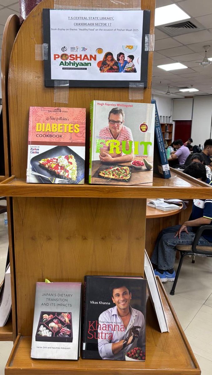 TSCSLibrary's tweet image. Book Display on the occasion of ‘Rashtriya Poshan Maah’ in the library #RashtriyaPoshanMaah2025 @RrrlfKolkata