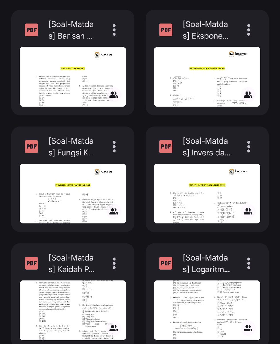 kanairdfoxy's tweet image. 🎖️ KUMPULAN LATIHAN SOAL TKA WAJIB

BAHASA INDONESIA
drive.google.com/drive/folders/…

BAHASA INGGRIS
drive.google.com/drive/folders/…

MATEMATIKA
drive.google.com/drive/folders/…

for update join saluran belajarku yukkk 
whatsapp.com/channel/0029Vb…