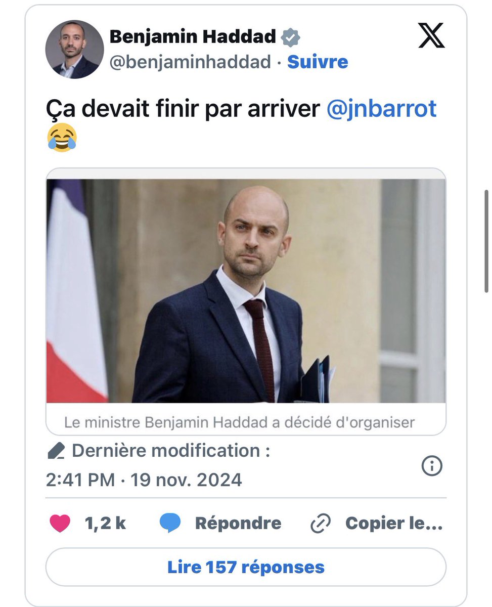 Vic_deG's tweet photo. Faut arrêtez de crier au racisme à tout va. C’est juste une erreur. 

Benjamin Haddad ne crie pas à l’alopopohbie (peur des chauves) à chaque fois qu’il est confondu avec Jean-Noel Barrot et vice-versa. https://t.co/uCMu4pMHsD