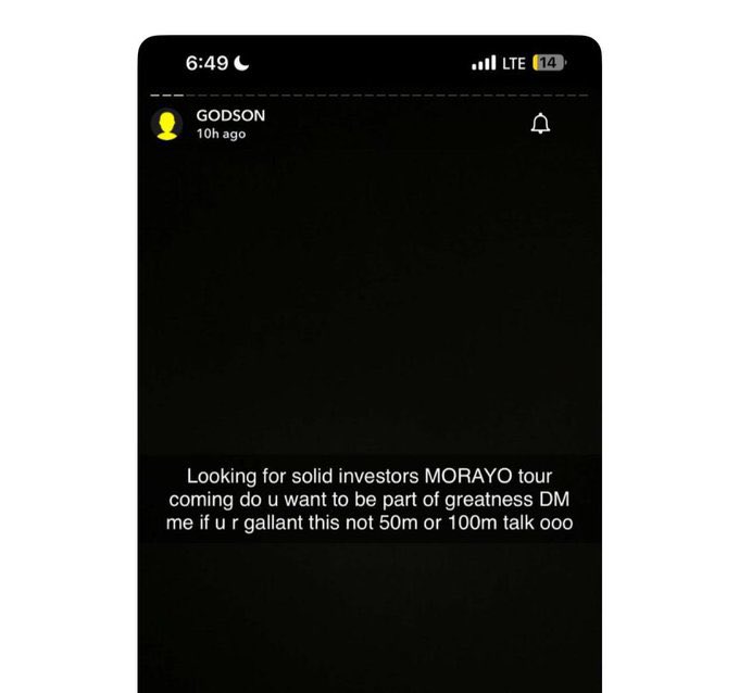 Davido has said this about every other artistes. He dey always show love. The tweets are there. He shows love to Olamide, Burna, Wandecoal, Tuface, Skales, Banky W, May D, Iyanya and every other people including Tufab that is moving mad these days. Don't mistake his genuine love